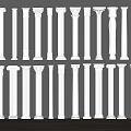 European Roman Column Gypsum Column Decorative Column 3d model
