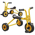 Yellow And Black Children's Tricycles With Big Wheels For Kids