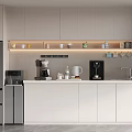 Cream Style Office Tea Room Direct Drinking Machine Coffee Machine Refrigerator Tea Bar Machine Track Socket Coffee Cup Mug Tea Cup 3d model