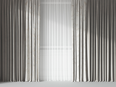 Modern Curtain Window Screen model