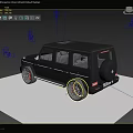 Shiny Black Mercedes Benz G Class SUV Exterior Front View