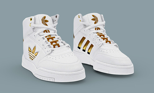 Modern shoes sneaker adidas original landing sneaker 3d model