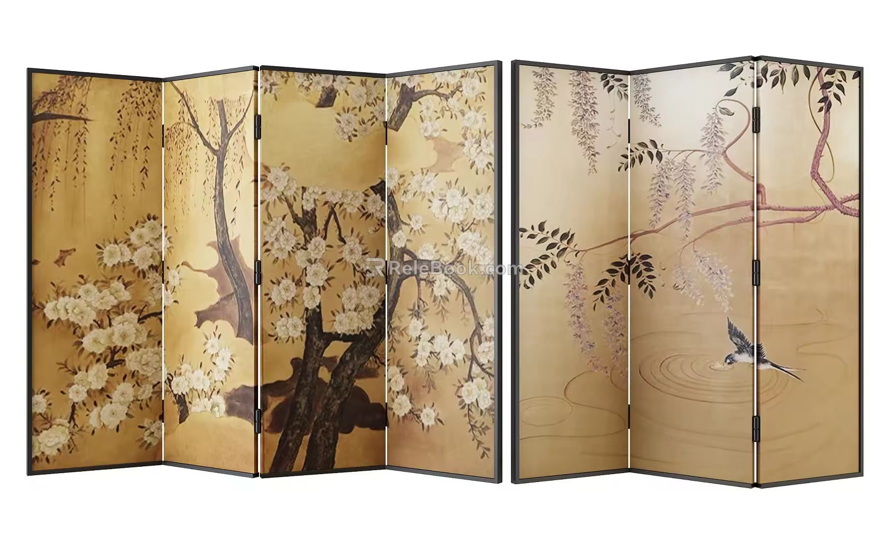 new chinese style screen 3d model