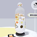 White Food Truck With Open Top Orange Decorations Tables And Chairs For Cheese Snacks