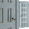 Swing Doors With Various Designs Colors And Panel Styles For Home Interior 3d model