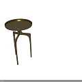 Elegant Modern Side Table Design With Round Top And Geometric Metal Legs 3d model