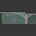 Modern Public Transport Bus Shelter Equipment With Glass Walls Transparent Roof And Seats