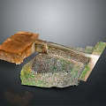 Ancient Architectural Ruins 3D Model With Stone Blocks And Wall Structures 3d model