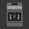 Stainless Steel Gas Stove Oven With Modern Design Digital Display And Glass Door