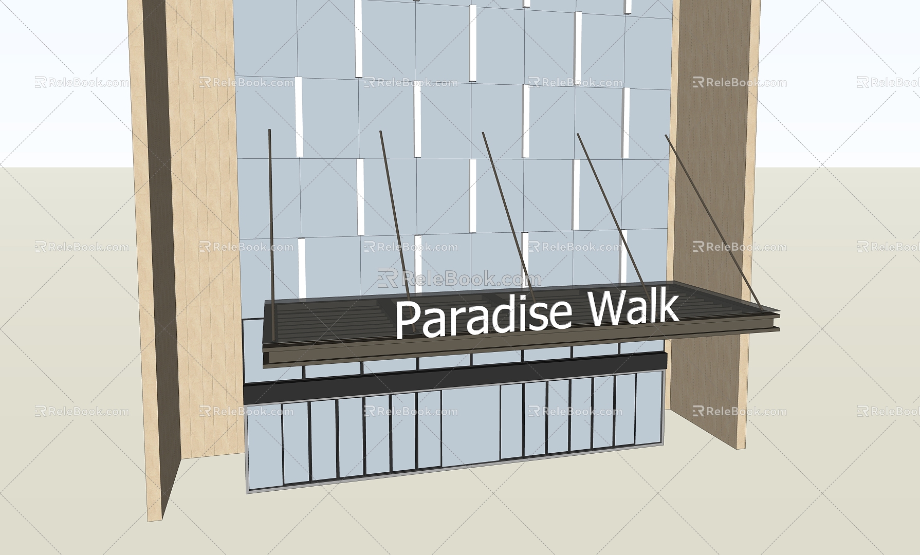 steel structure canopy model