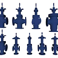 Pipeline valve regulating valve pneumatic valve control valve industrial hardware components 3d model