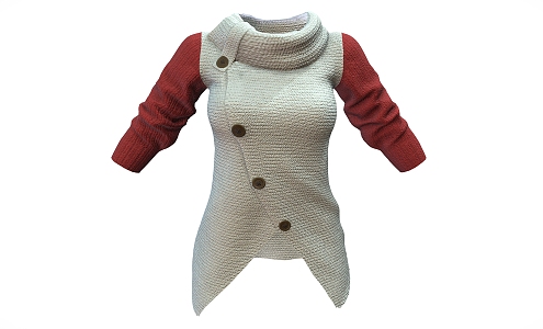 Cardigan Clothes Sweater Tops Clothing 3d model