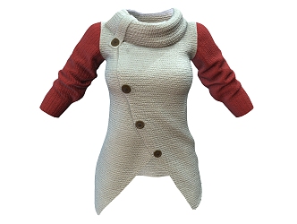 Cardigan Clothes Sweater Tops Clothing 3d model