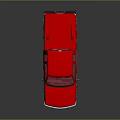 Red Classic Pickup Truck With Shiny Exterior Reflective Surface And Chrome Accents