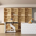 Veterinary Medical Equipment With Adjustable Examination Table And Storage Cabinets