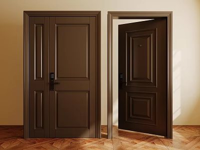 American retro door 3d model