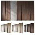Modern Background Wall Design With Wooden Panels And Concrete Accents
