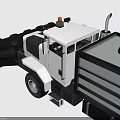 White Heavy Duty Engineering Vehicle Featuring Spiral Front Attachment And Rear Storage Unit