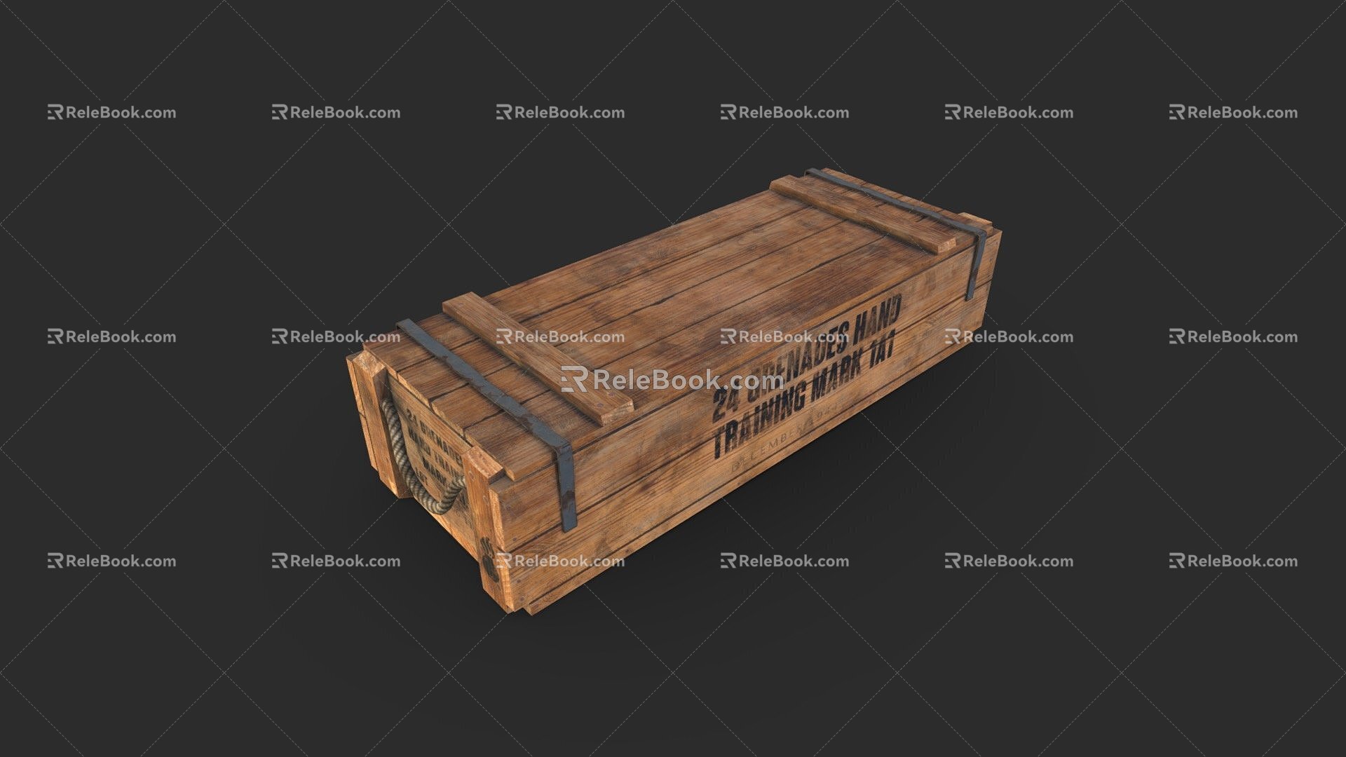 American World War II Wooden Boxes 3d model