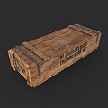 American World War II Wooden Boxes 3d model