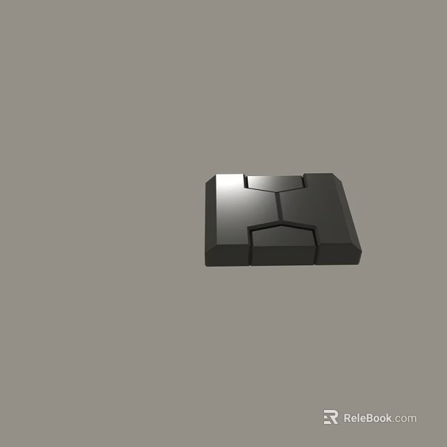 Modern Black Geometric Shaped Object 3D Model Featuring Glossy Surface And Unique Design 3d model