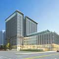 Modern Office Building Architecture With Glass Facade Green Roof And Surrounding Urban Trees