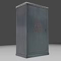 Municipal Road Electrical Control Cabinet With Warning Sign And Safety Features