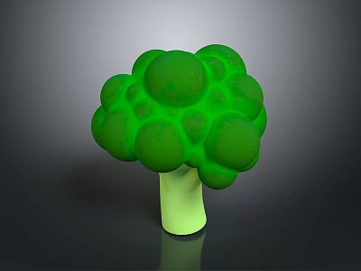 Healthy Fresh Green Broccoli Vegetable with Vibrant Florets and Crisp Stalk 3d model