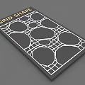 White Lines Forming Grid Shape Structural Pattern Design On Gray Background 3d model