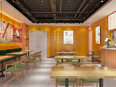 Restaurant Dining Space Fast Food Restaurant Noodles Restaurant Wonton Restaurant model