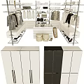 Modern Closet Interior Design With Hanging Racks Drawers Storage Cabinets And Accessories