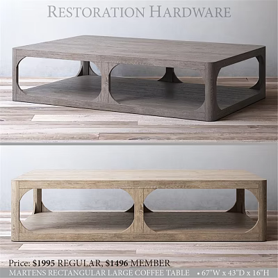 Modern Wooden Dining Table With Circular Cutout Base And Two Tone Design 3d model