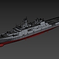 Type 071 landing ship modern warship landing ship 3d model