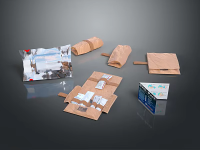 Disposable Medical Devices Sterile Packaging Supplies With Paper Bags And Boxes 3d model