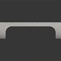 Modern Minimalist Stone Outdoor Bench With Curved Support And Gray Textured Surface
