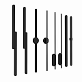 Modern Black Slim Linear Wall Lamps With Minimalist Design For Home Decor