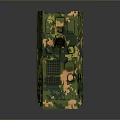 Military Tank With Camouflage Pattern Red Star Emblem Turret And Tracks Design