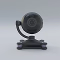 Black Spherical Surveillance Camera With Stable Mounting Base And Bracket Design 3d model