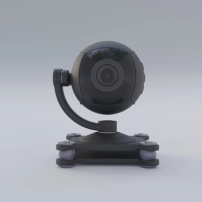 Black Spherical Surveillance Camera With Stable Mounting Base And Bracket Design 3d model Black Spherical Surveillance Camera With Stable Mounting Base And Bracket Design 3d model