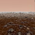 Red Rocky Ground Covered With Various Sizes Stones Under Blue Sky 3d model