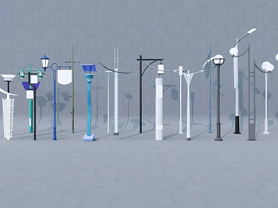 Modern Outdoor Lights With Various Styles And Decorative Designs For Exteriors 3d model