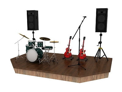 Stage Band Instrumental Rock 3d model