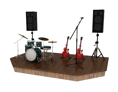 Stage Band Instrumental Rock 3d model