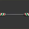 Christmas Candy Cane Arch With Red Green Stripes And Merry Christmas Sign