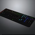 Black RGB Backlit Gaming Keyboard With Colorful LED Lights And Ergonomic Design