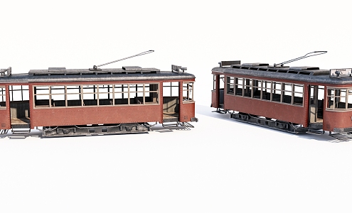 Modern Tram Old Tram 3d model