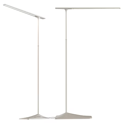 Modern Minimalist Floor Lamp With Slim Metal Stand And Adjustable Head For Living Room Bedroom 3d model