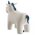 Cute Unicorn Shaped White Kids Chair with Pink Horn and Tail Design