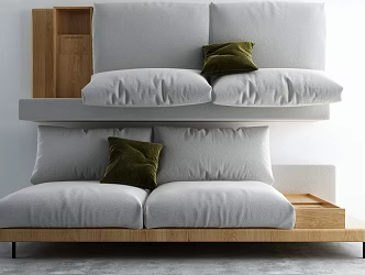 modern double sofa leisure sofa 3d model