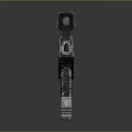 Futuristic Sci Fi Gun Design With Metallic Body Red Accents And Scope